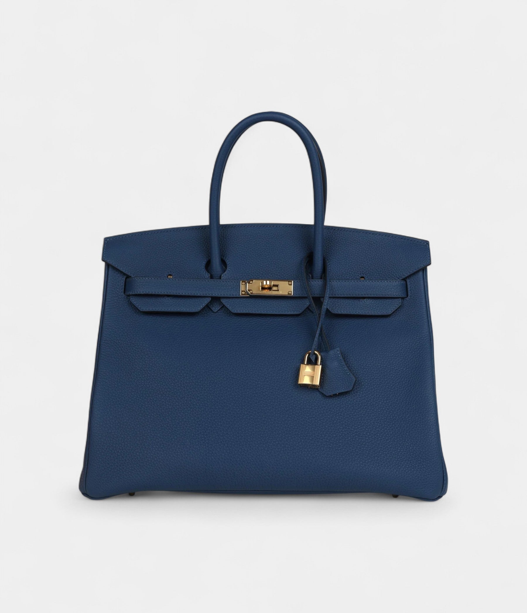 HM BK 35 Deep Blue Togo Gold Hardware