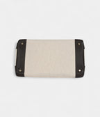 HM BK 35 Ebene Clemence and Ecru-Beige Toile H Canvas Gold Hardware