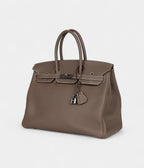 HM BK 35 Etoupe Togo Palladium Hardware