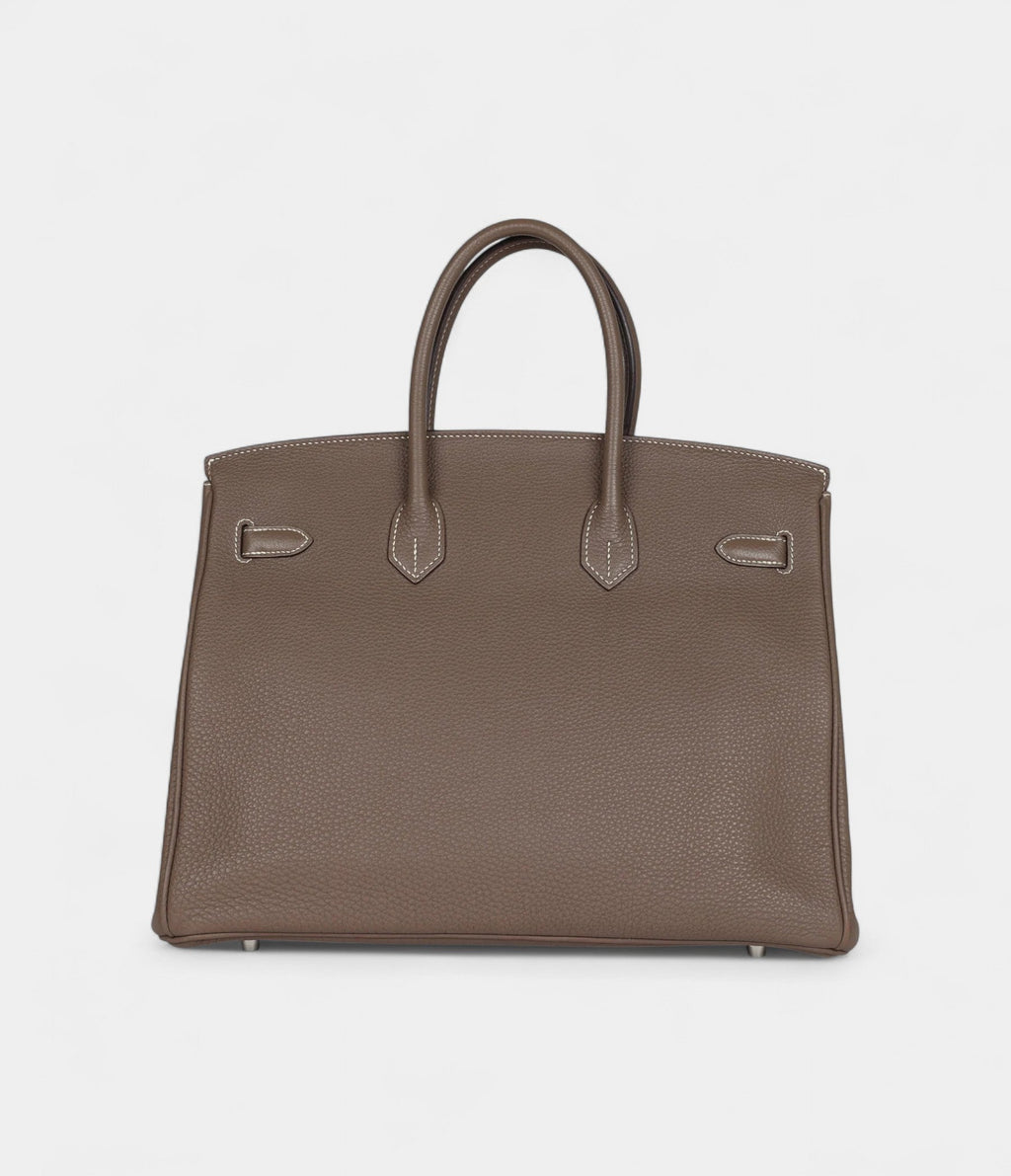 HM BK 35 Etoupe Togo Palladium Hardware