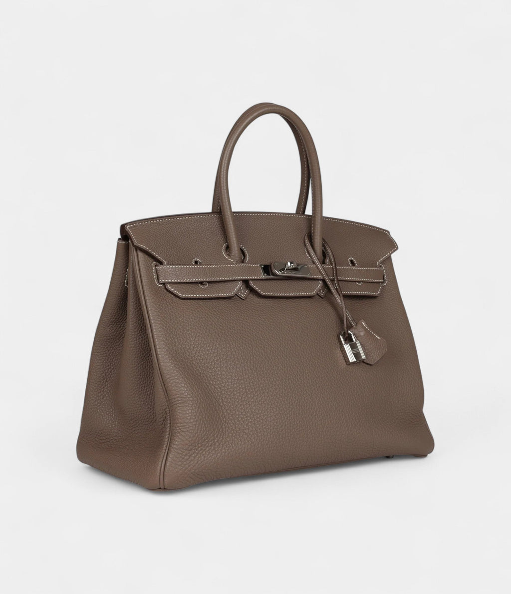 HM BK 35 Etoupe Togo Palladium Hardware