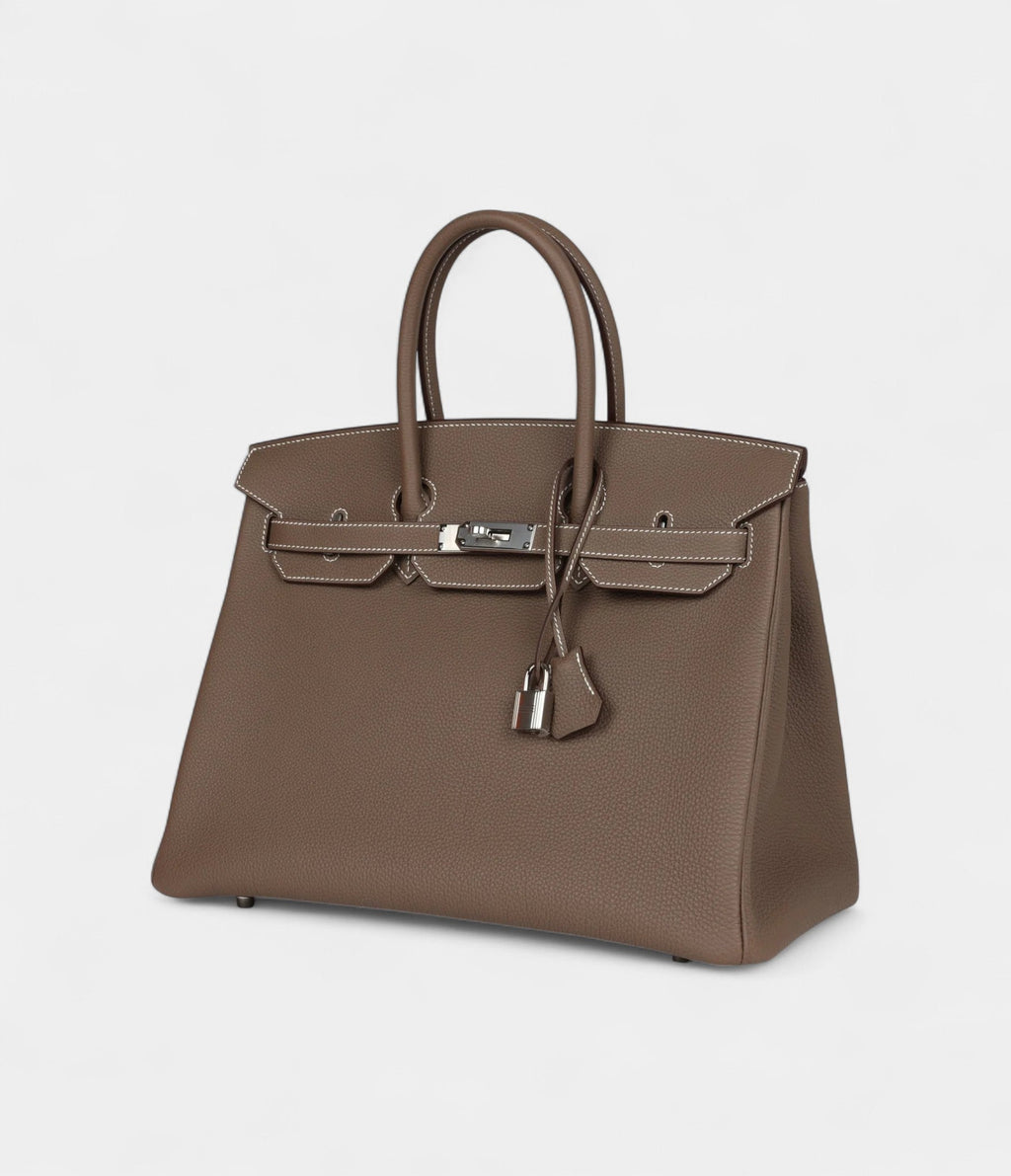 HM BK 35 Etoupe Togo Palladium Hardware