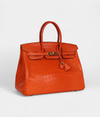 HM BK 35 Feu Matte Alligator Gold Hardware