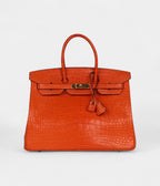 HM BK 35 Feu Matte Alligator Gold Hardware