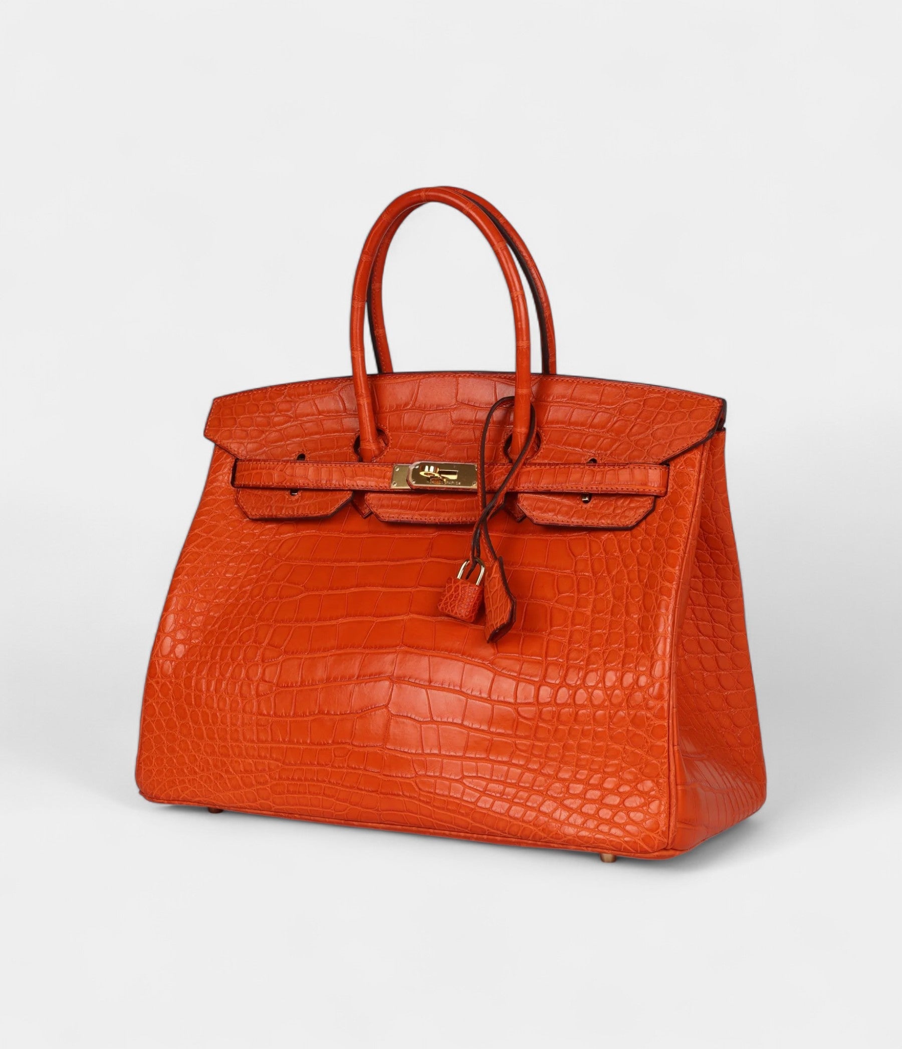 HM BK 35 Feu Matte Alligator Gold Hardware