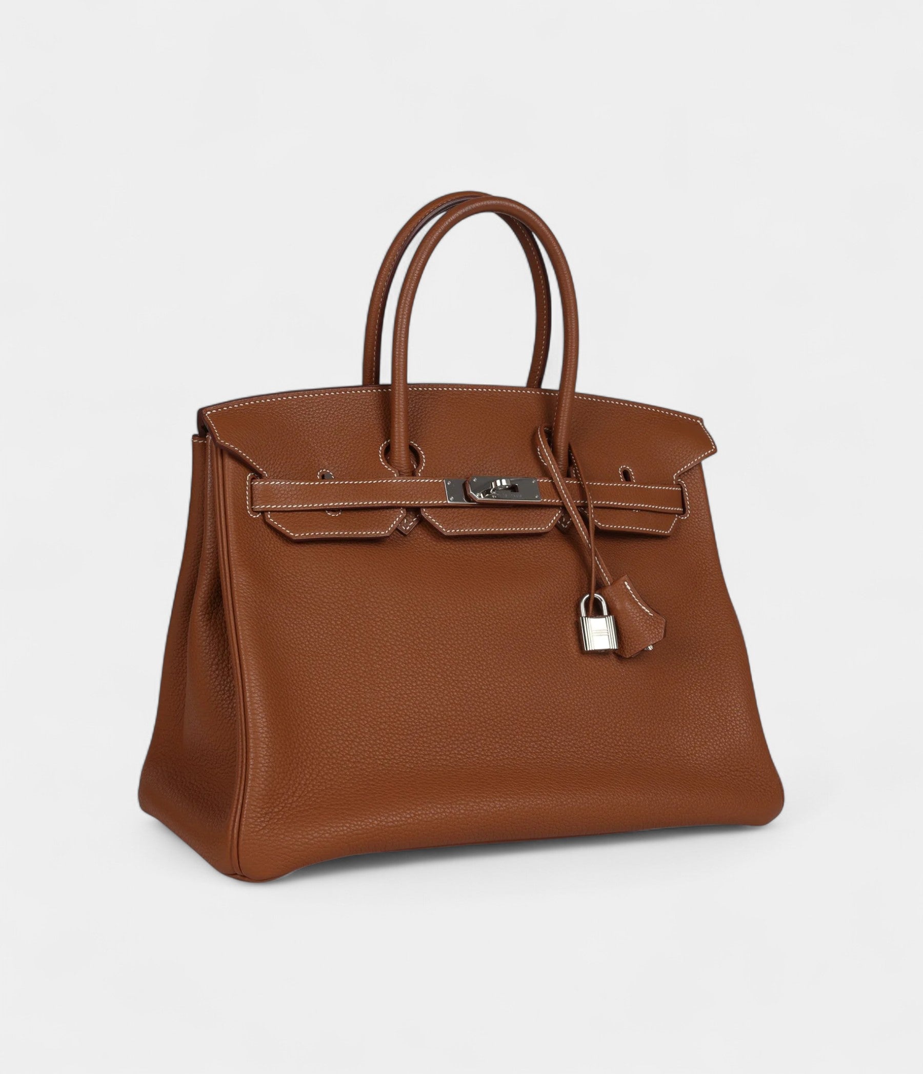 HM BK 35 Brown Leather Togo Palladium Hardware