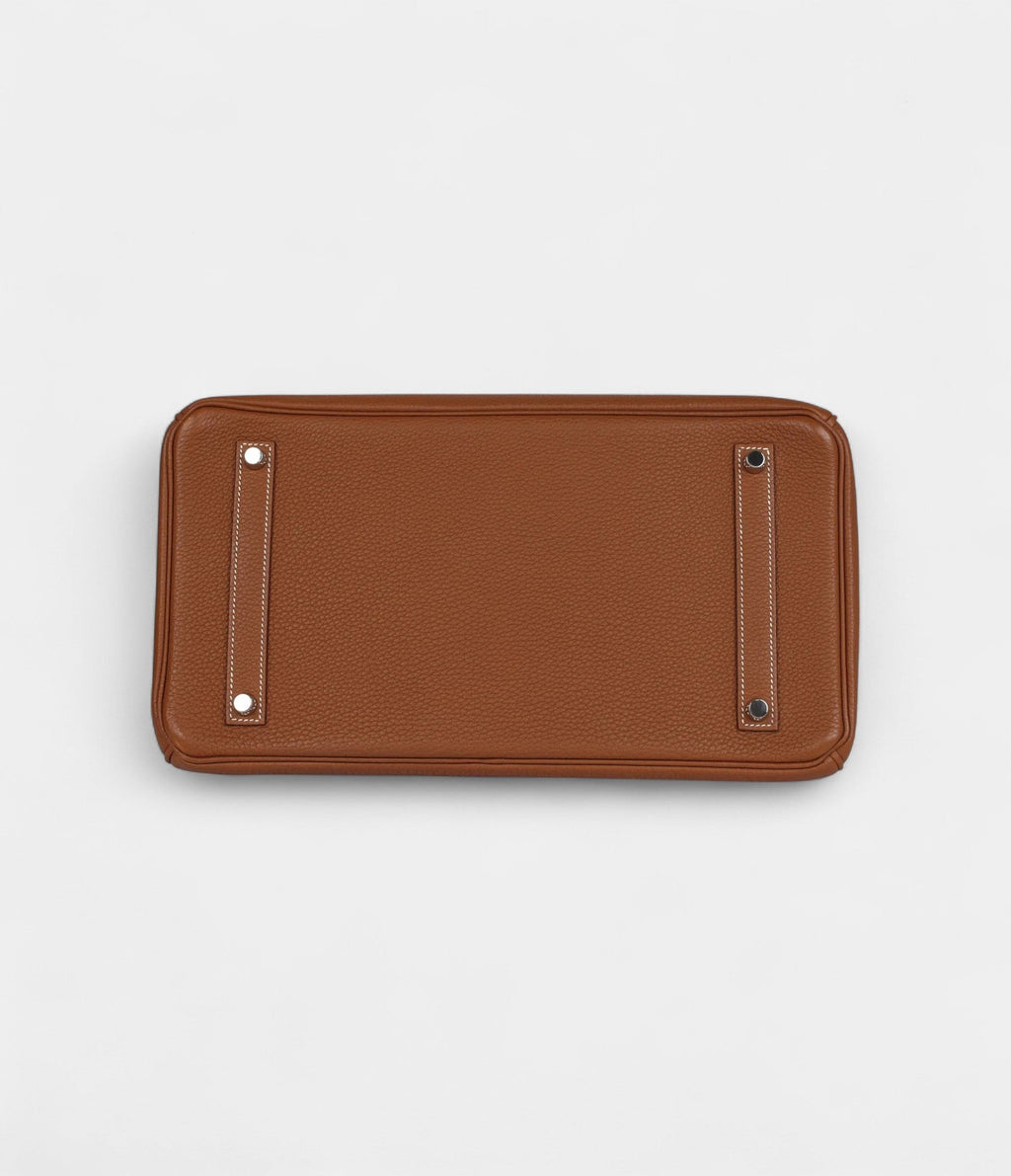 HM BK 35 Brown Leather Togo Palladium Hardware