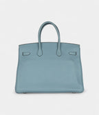 HM BK 35 Green Blue Ciel Togo Palladium Hardware