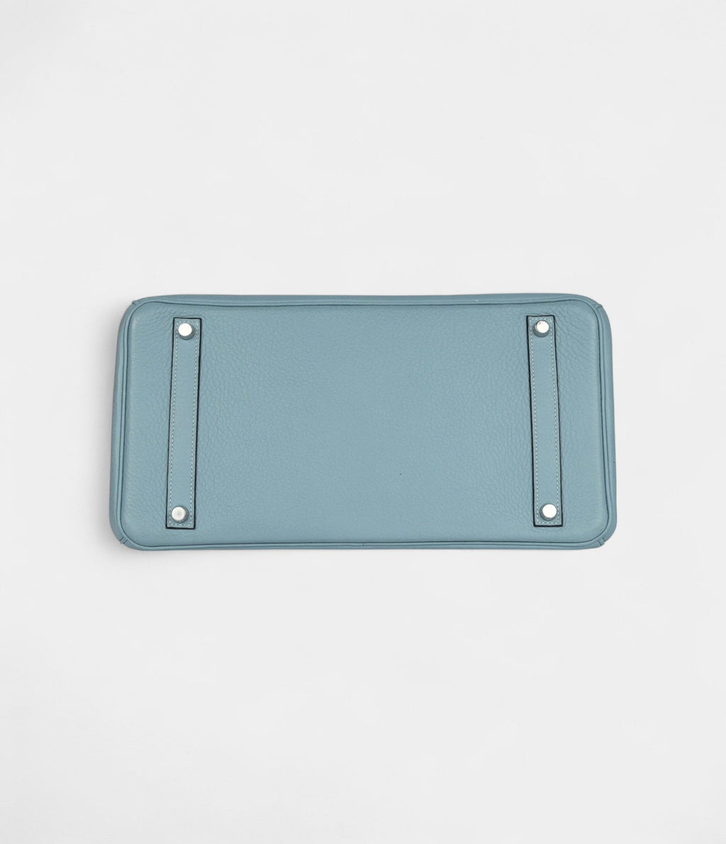 HM BK 35 Green Blue Ciel Togo Palladium Hardware
