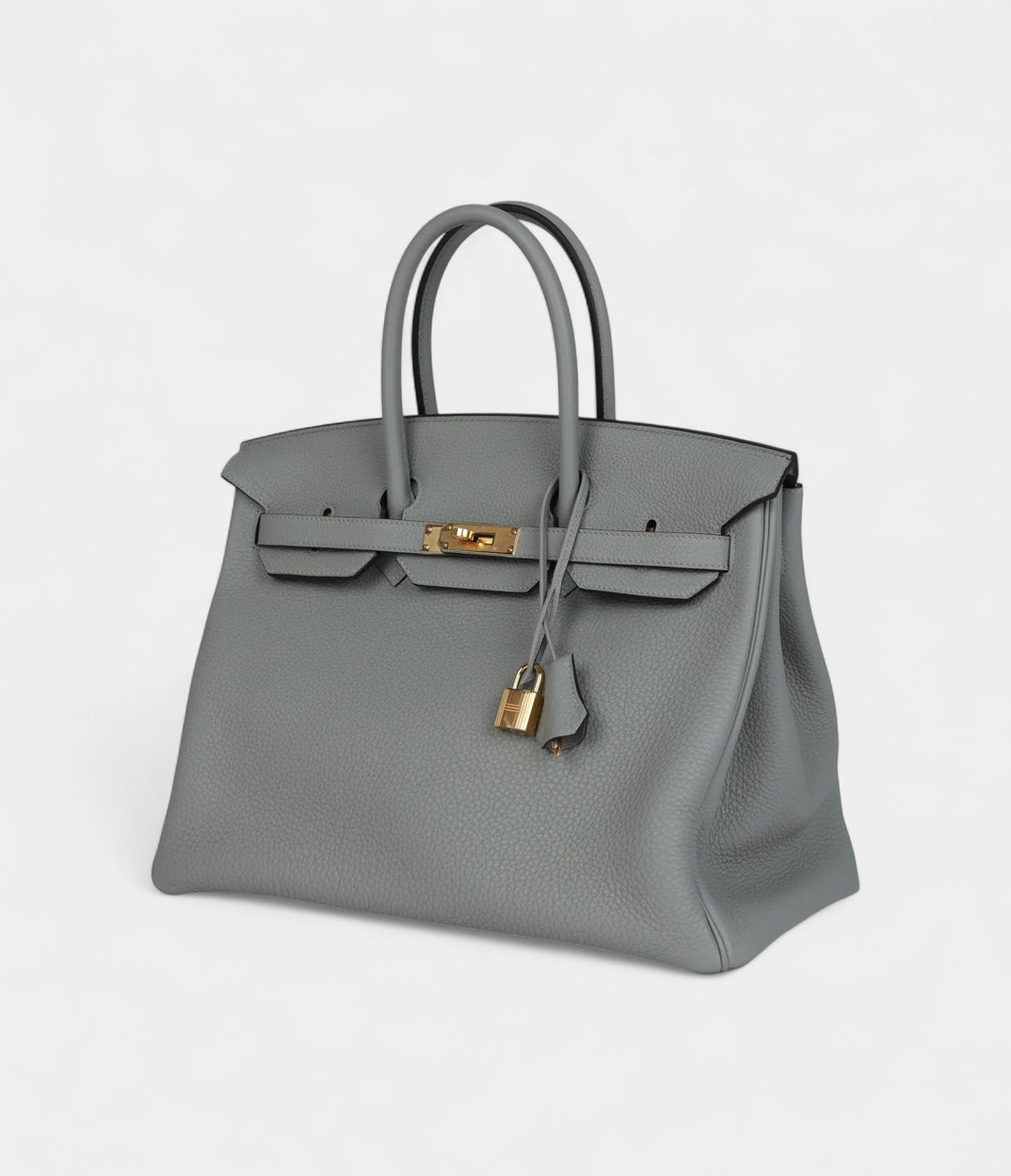 HM BK 35 Gris Mouette Togo Gold Hardware