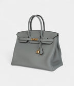 HM BK 35 Gris Mouette Togo Gold Hardware