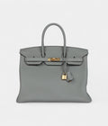 HM BK 35 Gris Mouette Togo Gold Hardware