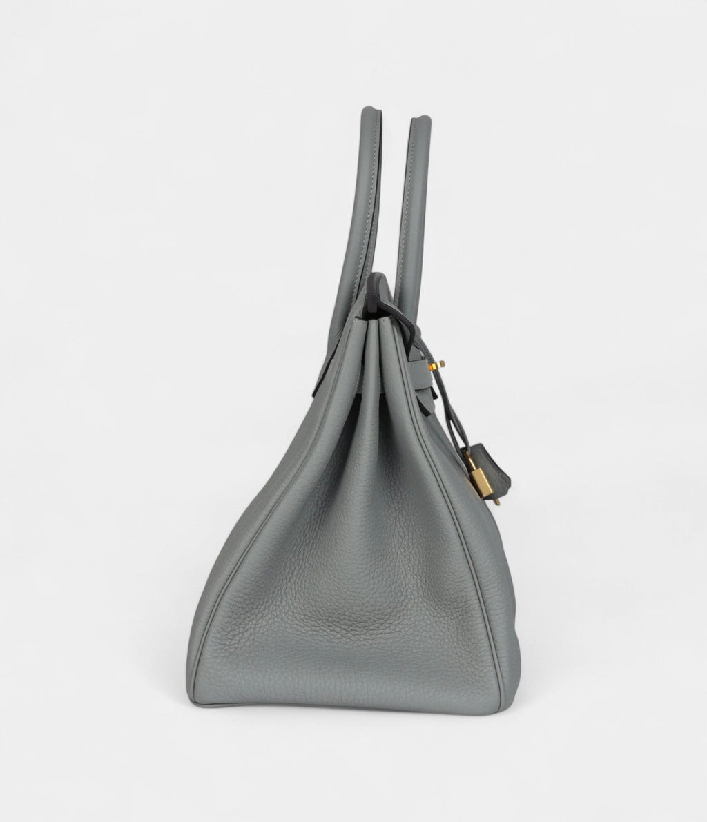 HM BK 35 Gris Mouette Togo Gold Hardware
