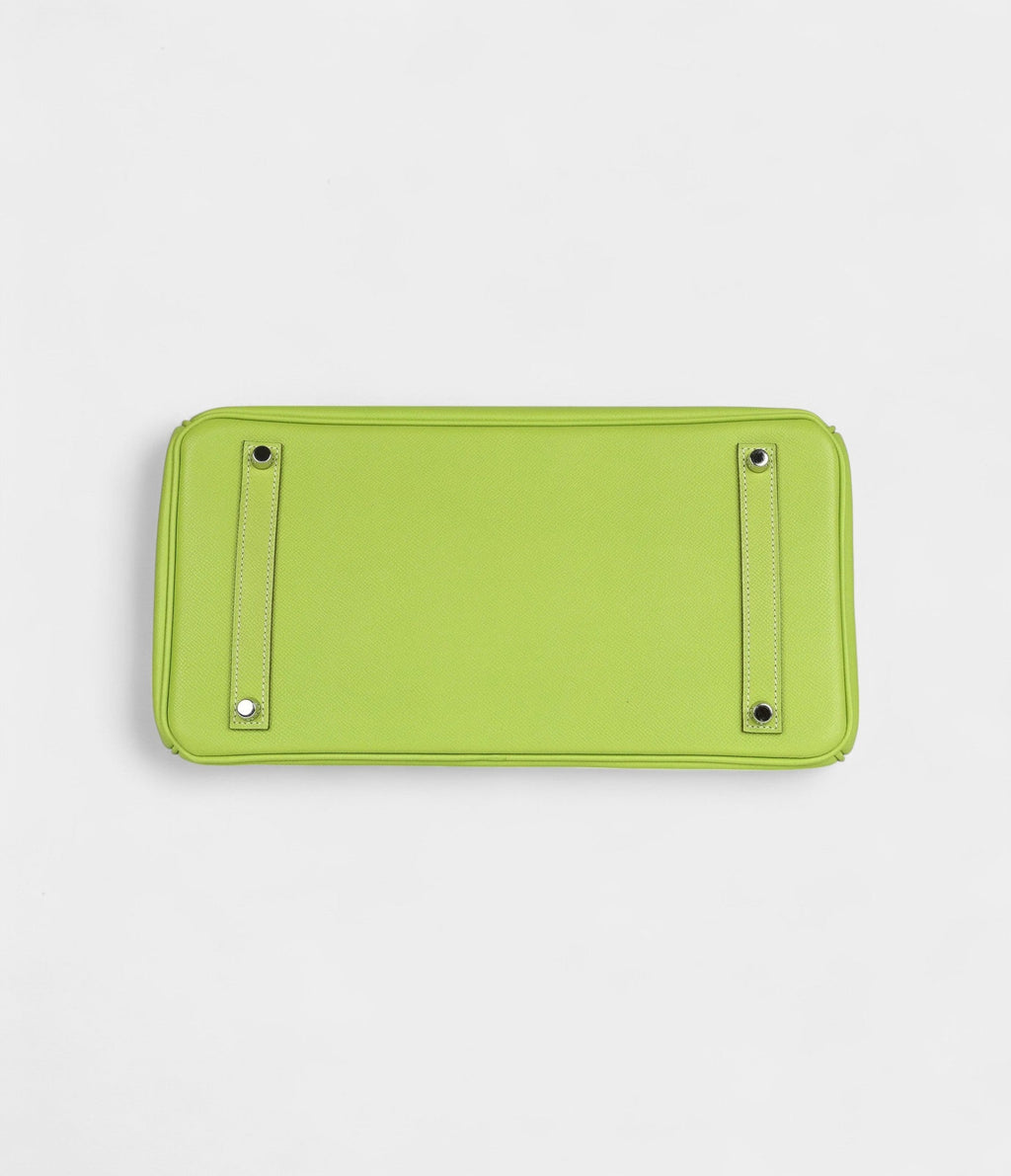HM BK 35 Olive Green Kiwi Candy Epsom Palladium Hardware