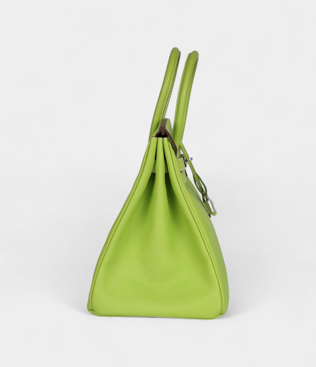 HM BK 35 Olive Green Kiwi Candy Epsom Palladium Hardware