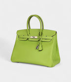 HM BK 35 Olive Green Kiwi Candy Epsom Palladium Hardware