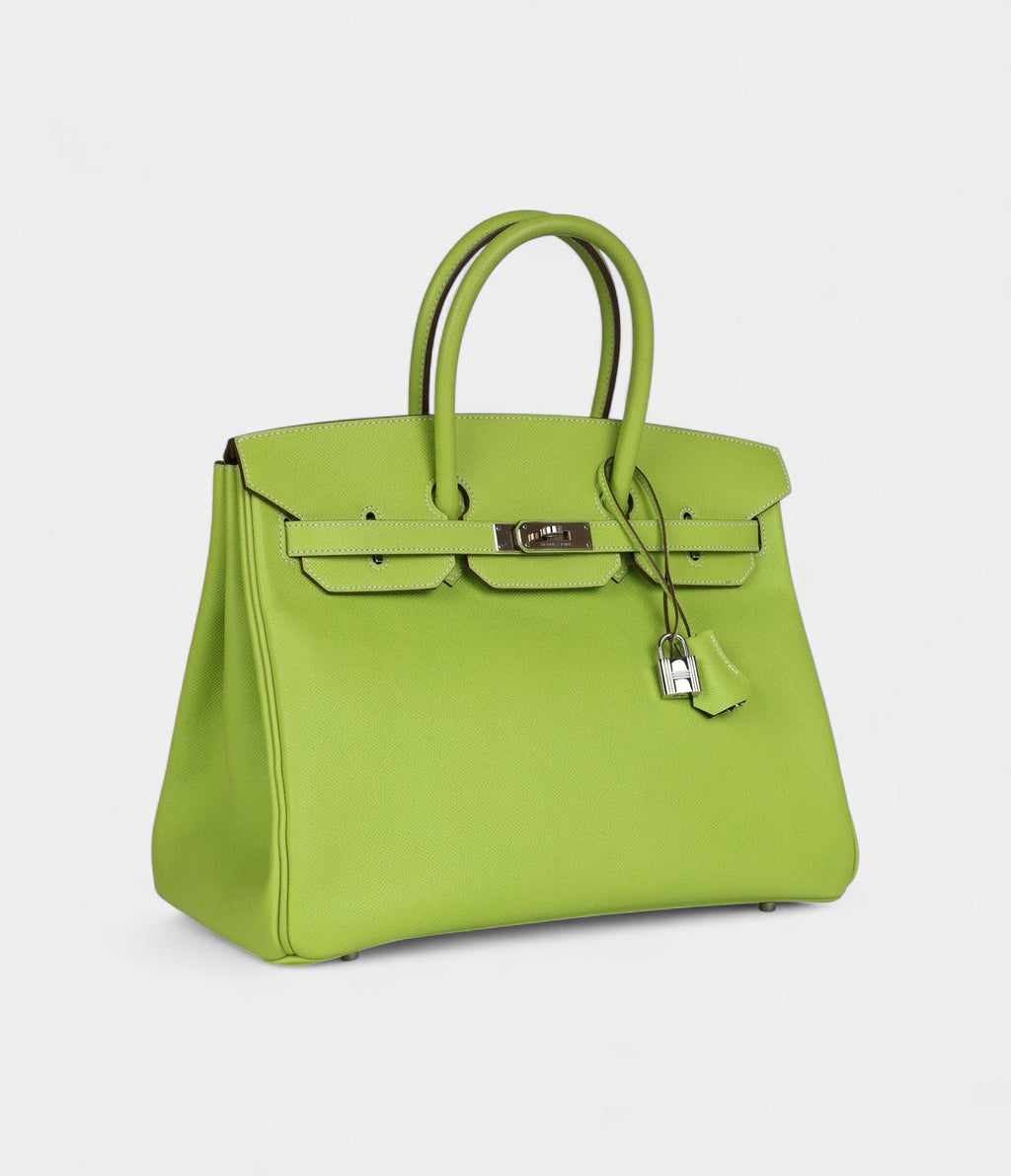 HM BK 35 Olive Green Kiwi Candy Epsom Palladium Hardware