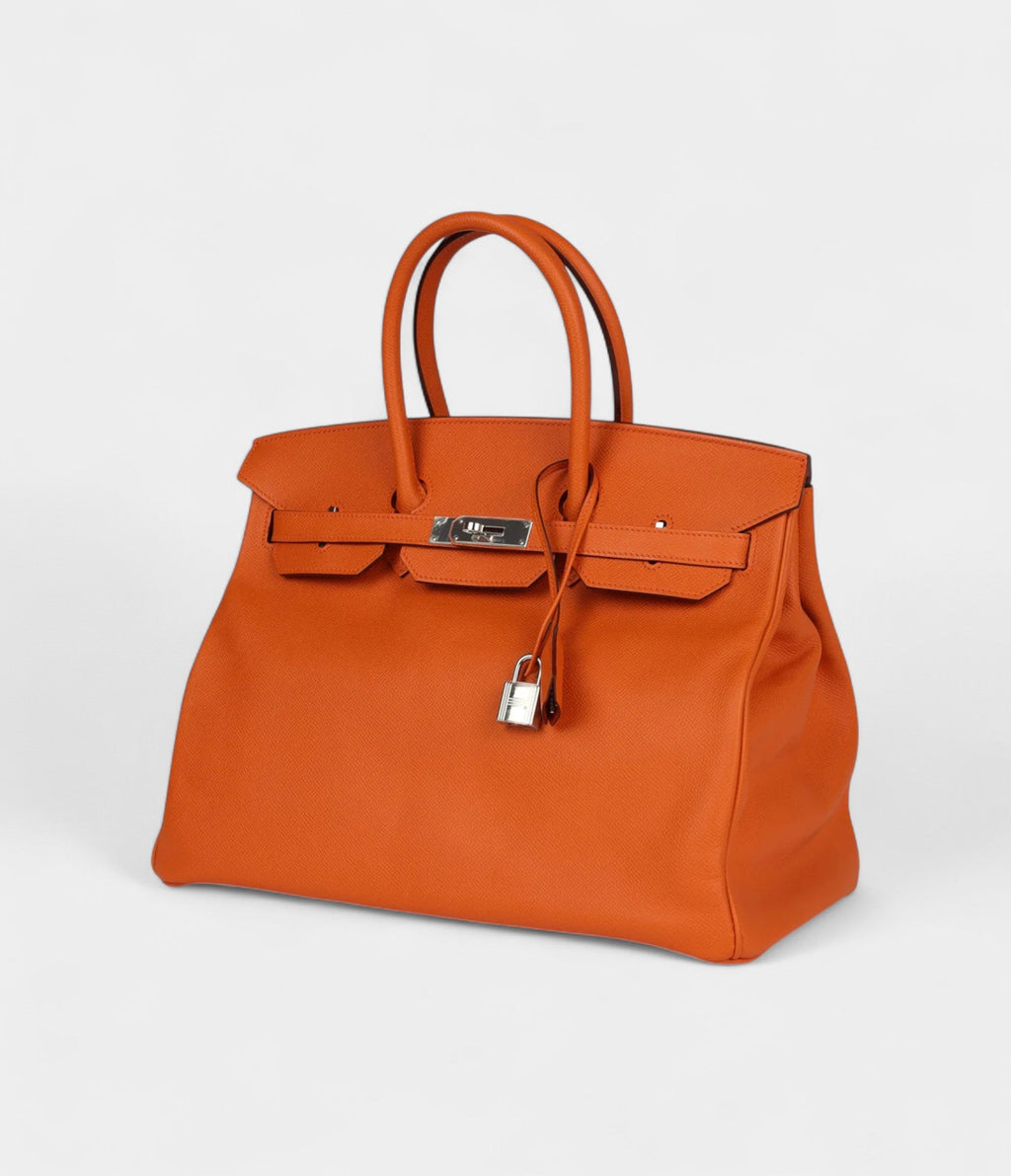 HM BK 35 Orange Epsom Palladium Hardware
