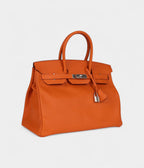 HM BK 35 Orange Epsom Palladium Hardware
