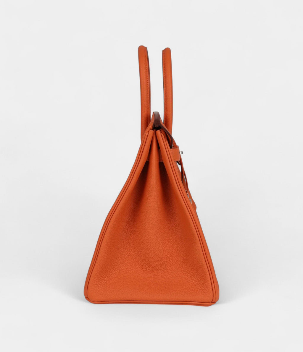 HM BK 35 Orange Togo Palladium Hardware
