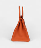 HM BK 35 Orange Togo Palladium Hardware
