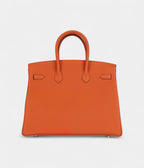 HM BK 35 Orange Togo Palladium Hardware
