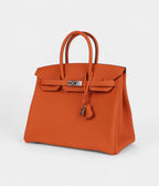 HM BK 35 Orange Togo Palladium Hardware
