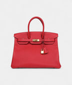 HM BK 35 Pink Rouge Casaque Togo Gold Hardware