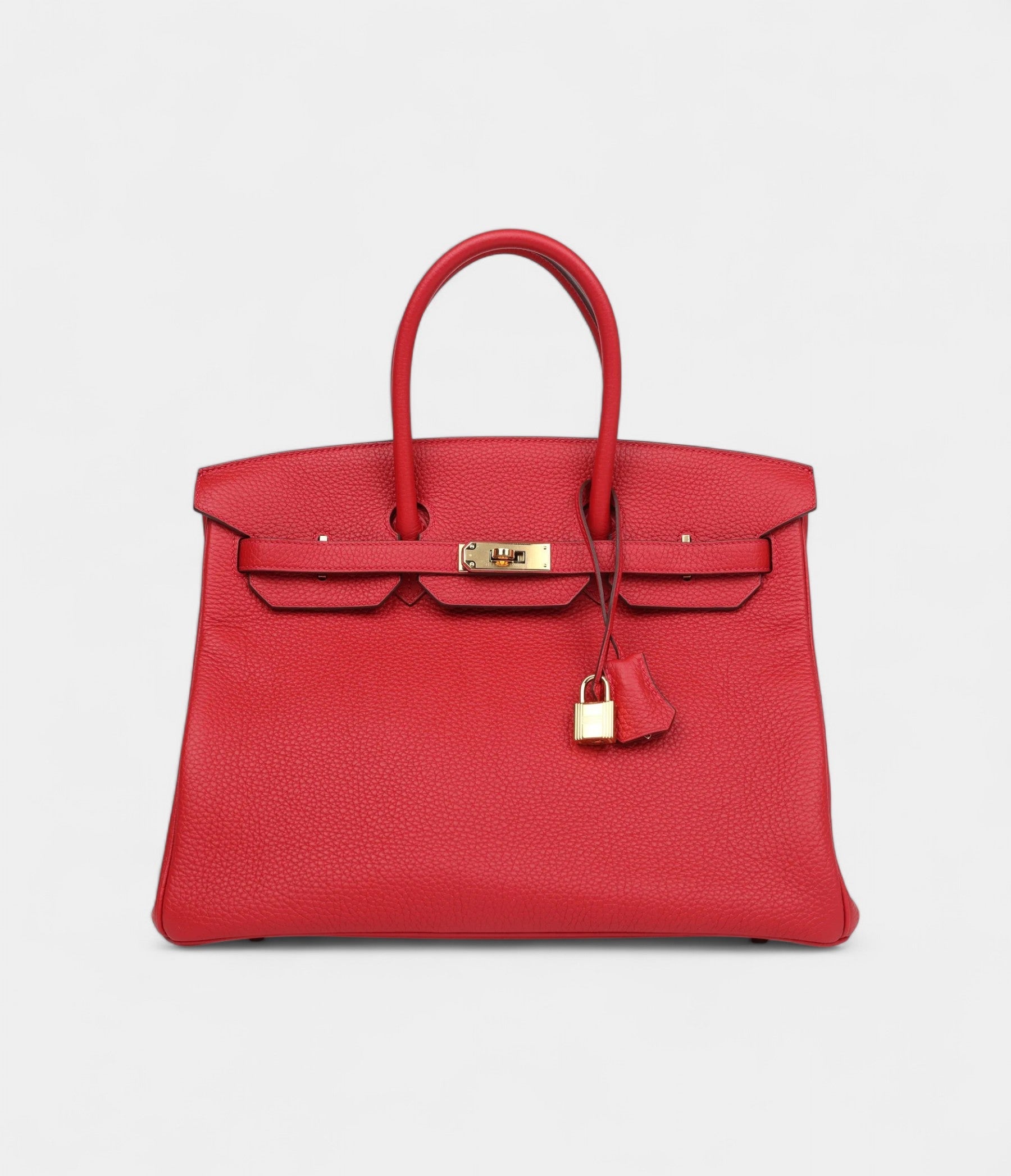 HM BK 35 Pink Rouge Casaque Togo Gold Hardware