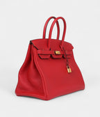 HM BK 35 Pink Rouge Casaque Togo Gold Hardware