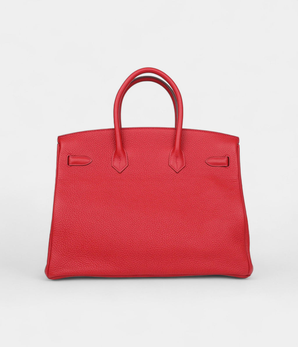 HM BK 35 Pink Rouge Casaque Togo Gold Hardware
