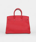 HM BK 35 Pink Rouge Casaque Togo Gold Hardware