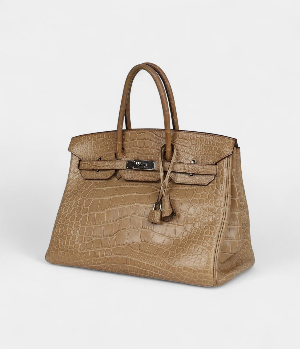 HM BK 35 Poussiere Matte Alligator Palladium Hardware