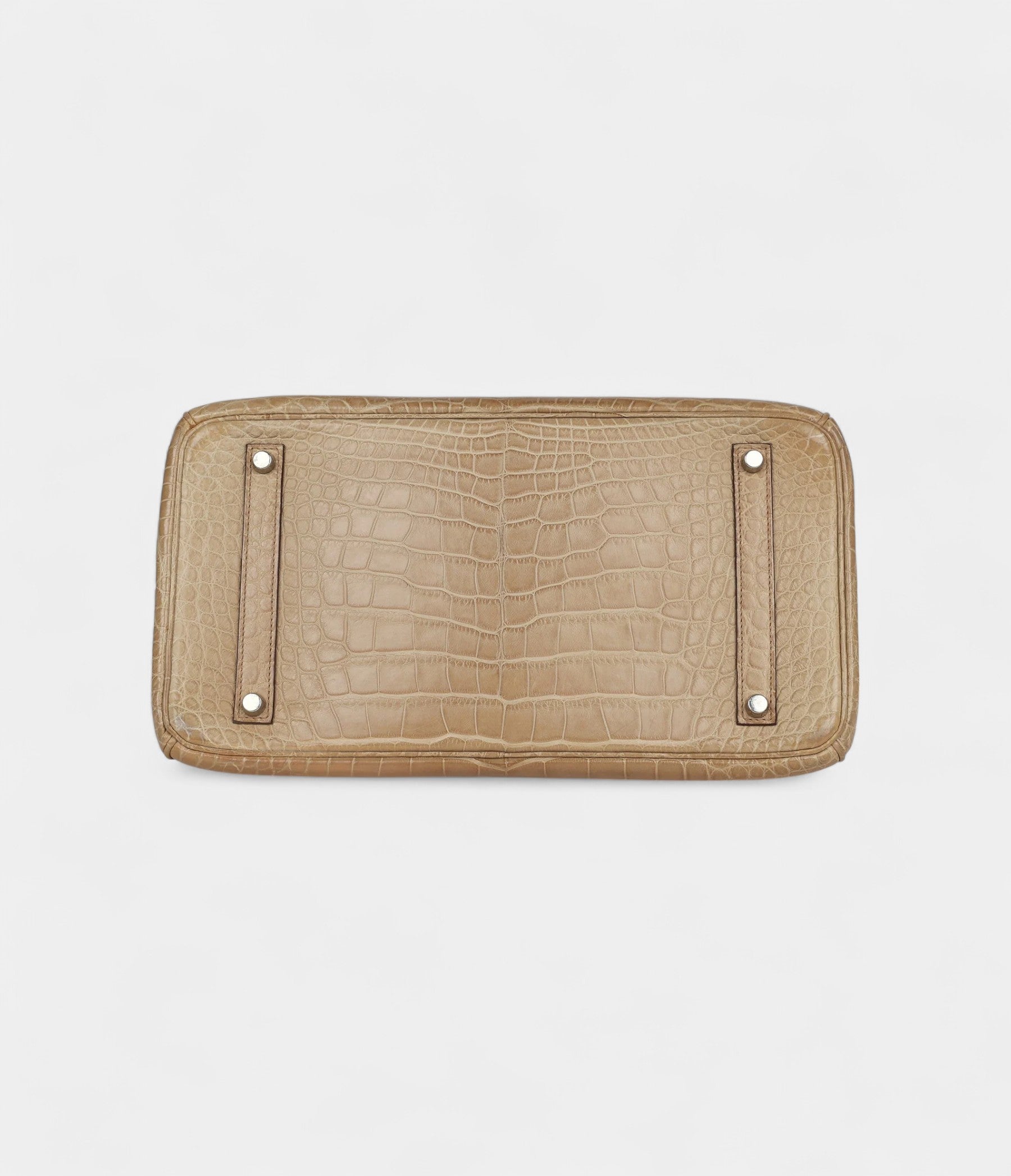 HM BK 35 Poussiere Matte Gold Leather Alligator Palladium Hardware