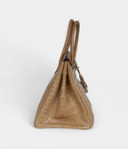 HM BK 35 Poussiere Matte Gold Leather Alligator Palladium Hardware