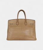 HM BK 35 Poussiere Matte Gold Leather Alligator Palladium Hardware