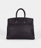 HM BK 35 Raisin Clemence Palladium Hardware