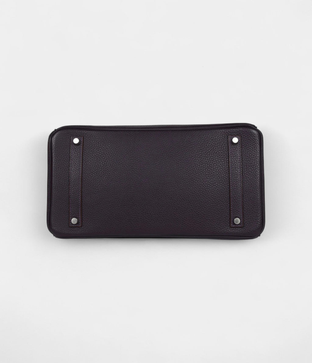 HM BK 35 Raisin Clemence Palladium Hardware