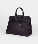 HM BK 35 Raisin Clemence Palladium Hardware