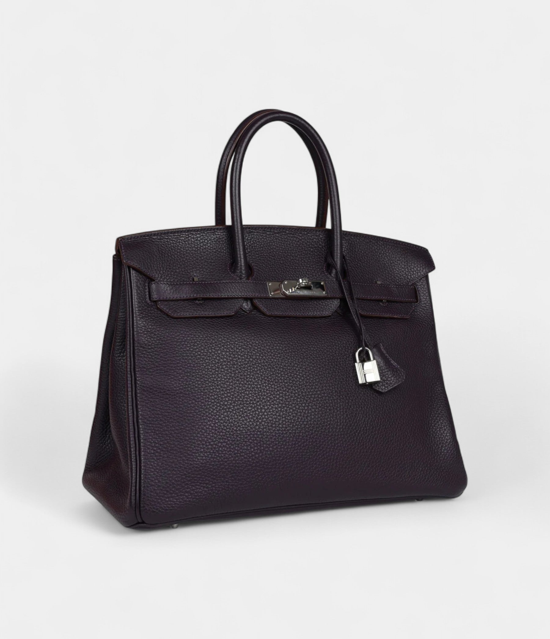 HM BK 35 Raisin Clemence Palladium Hardware