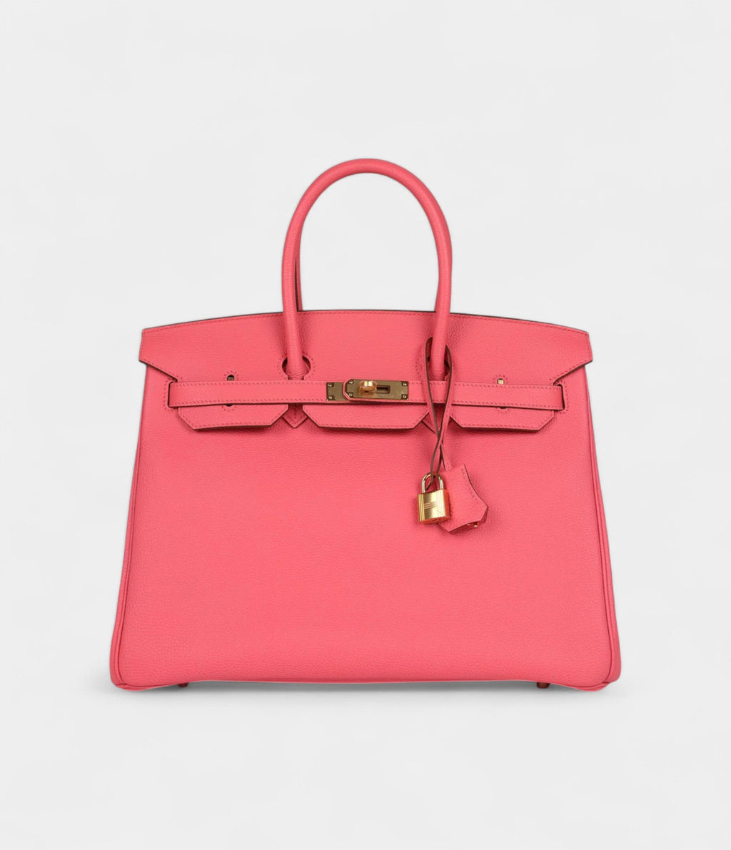 HM BK 35 Rose Lipstick Togo Gold Hardware