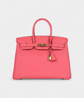 HM BK 35 Rose Lipstick Togo Gold Hardware