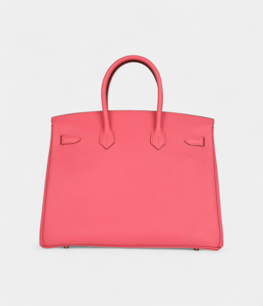 HM BK 35 Rose Lipstick Togo Gold Hardware