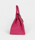 HM BK 35 Rose Shocking Chevre Mysore Gold Hardware