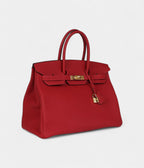 HM BK 35 Rouge Casaque Togo Gold Hardware