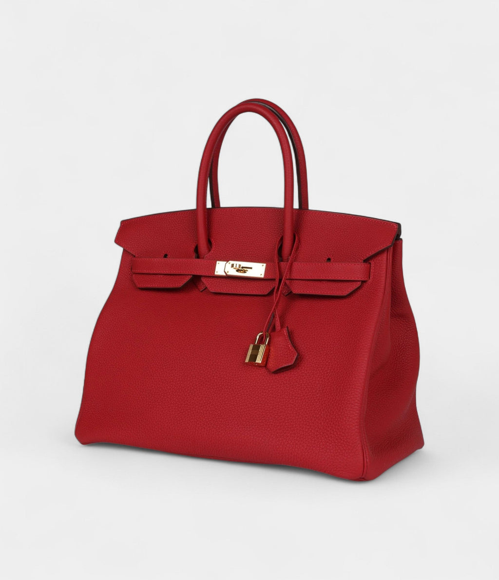 HM BK 35 Rouge Casaque Togo Gold Hardware