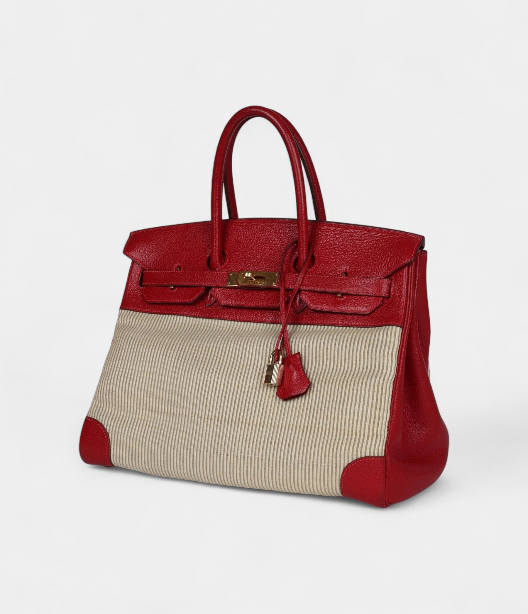 HM BK 35 Rouge Vif Buffalo and Crinoline Gold Hardware