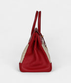 HM BK 35 Rouge Vif Buffalo and Crinoline Gold Hardware