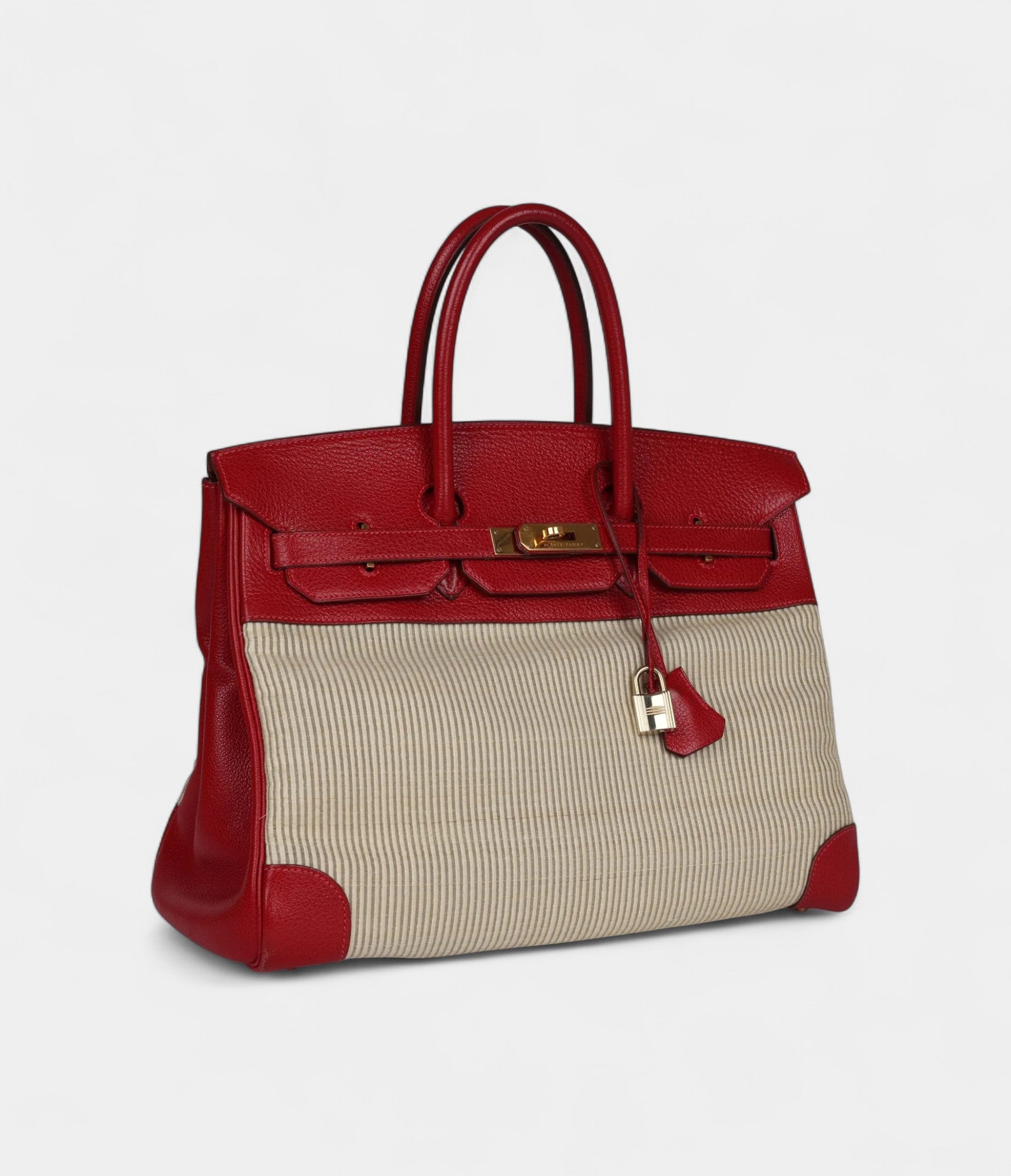 HM BK 35 Rouge Vif Buffalo and Crinoline Gold Hardware