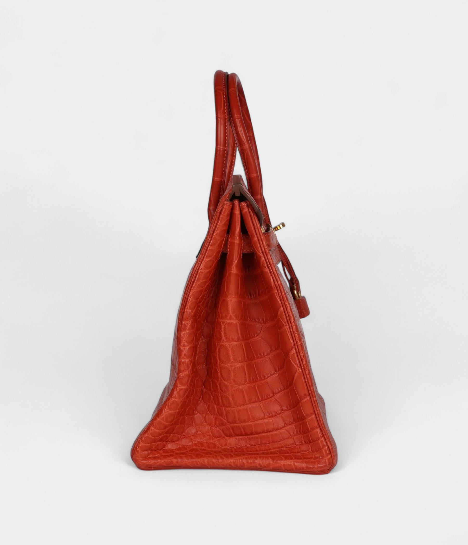 HM BK 35 Sanguine Matte Alligator Gold Hardware